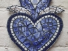 Spode blue heart with petals